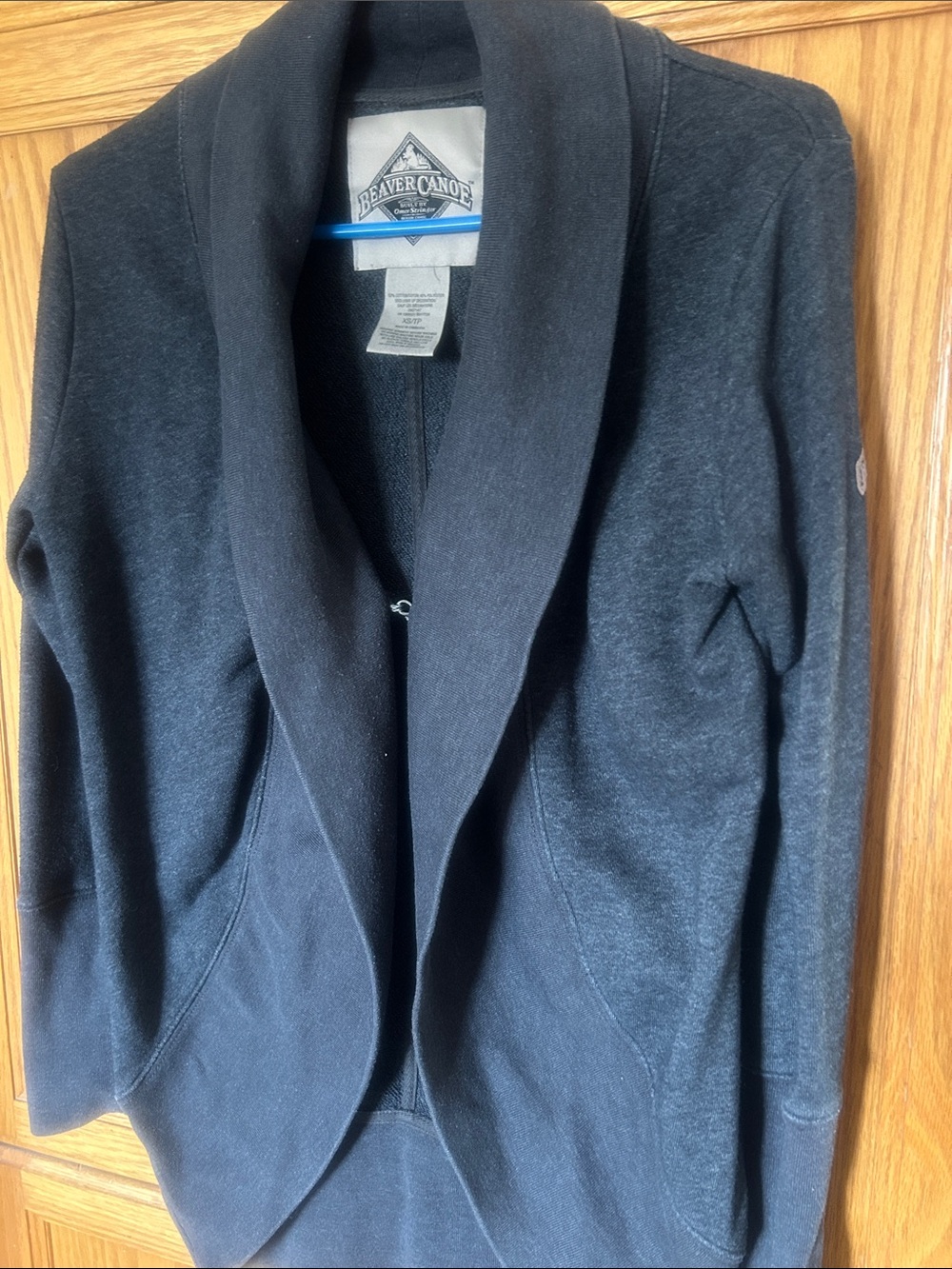 Beaver Canoe Women's Black Shawl Collar Top